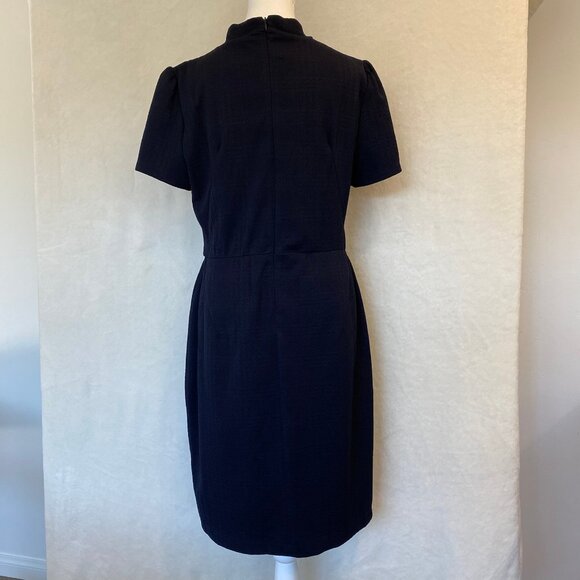 Margo Midi Short Sleeve Dress Navy Blue with Necktie. Size 14 - Picture 3 of 7